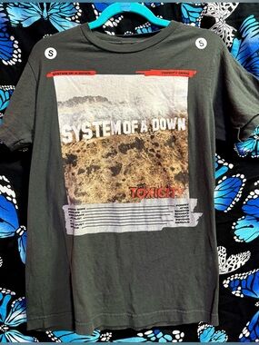 System of a Down 2001 Toxicity Album Tee w/ Track Listing Graphic T-Shirt Size S